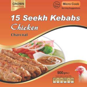 CROWN FROZEN FOODS SEEKH KEBABS 15 PCS