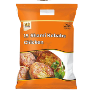 CROWN FROZEN FOODS CHICKEN SHAMI KEBABS 15 PCS (750G)